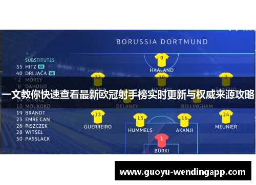 一文教你快速查看最新欧冠射手榜实时更新与权威来源攻略 一文教你快速查看最新欧冠射手榜实时更新与权威来源攻略